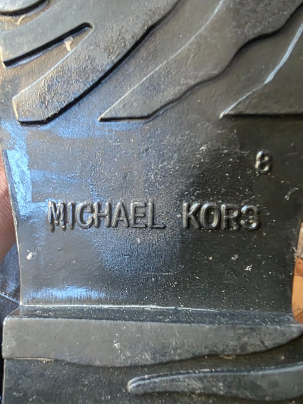 Michael Kors Fulton Harness Black Rubber Rain Boots Size 8 - Picture 15 of 15